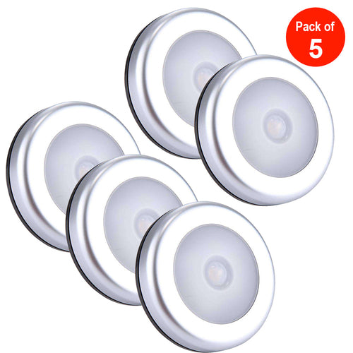 Motion Sensor Light Control White LED Night Light 6 LEDs Mini