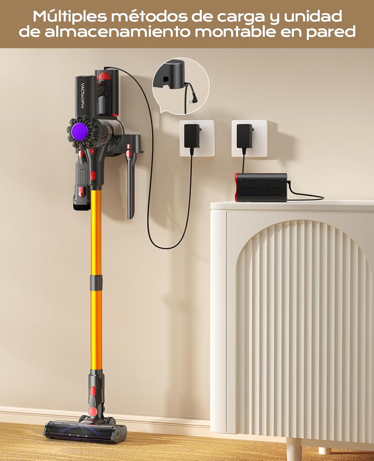 Aspiradora Inalámbrica VACTechPro 6-en-1 – Potencia Extrema de 35kPa y Libertad Total