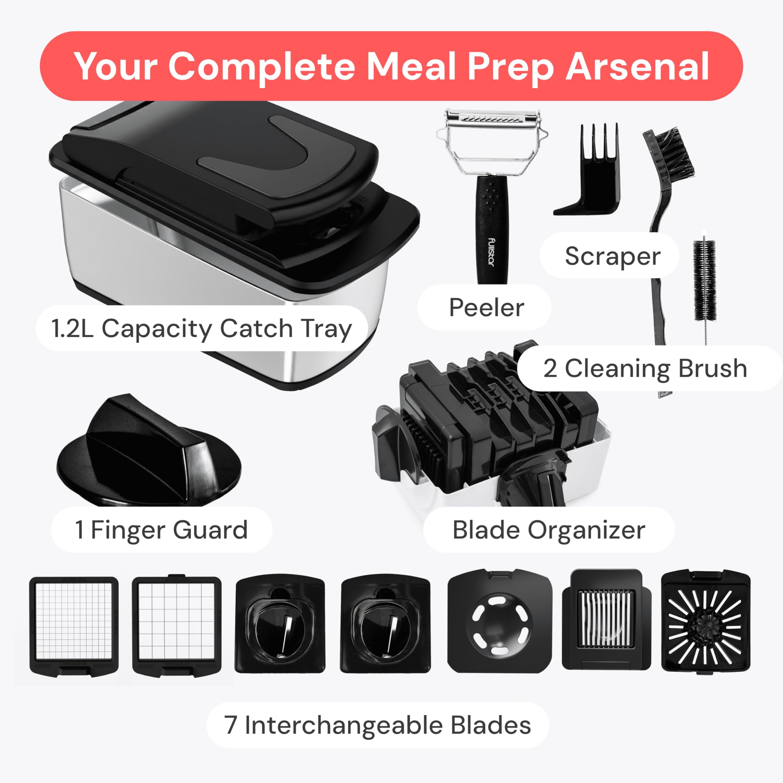 Picador Pro Fullstar – El Cortador de Verduras Viral de TikTok (Multifunción 4 en 1)