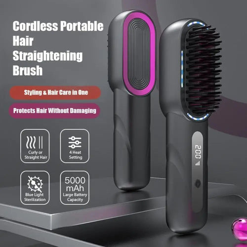 New Wireless Hair Straightener Shrink Design Type-C Straight Hair Comb