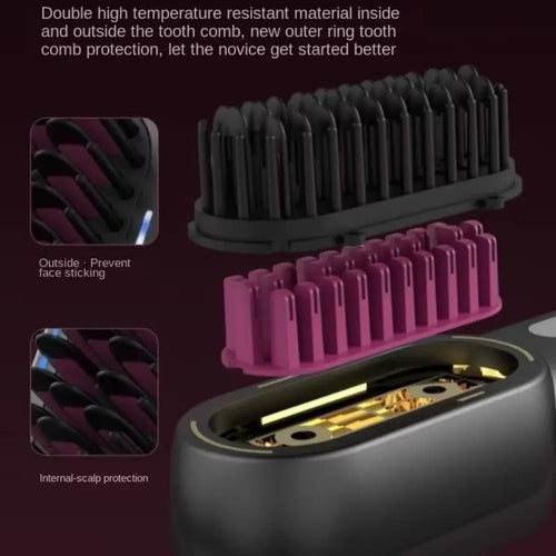 New Wireless Hair Straightener Shrink Design Type-C Straight Hair Comb