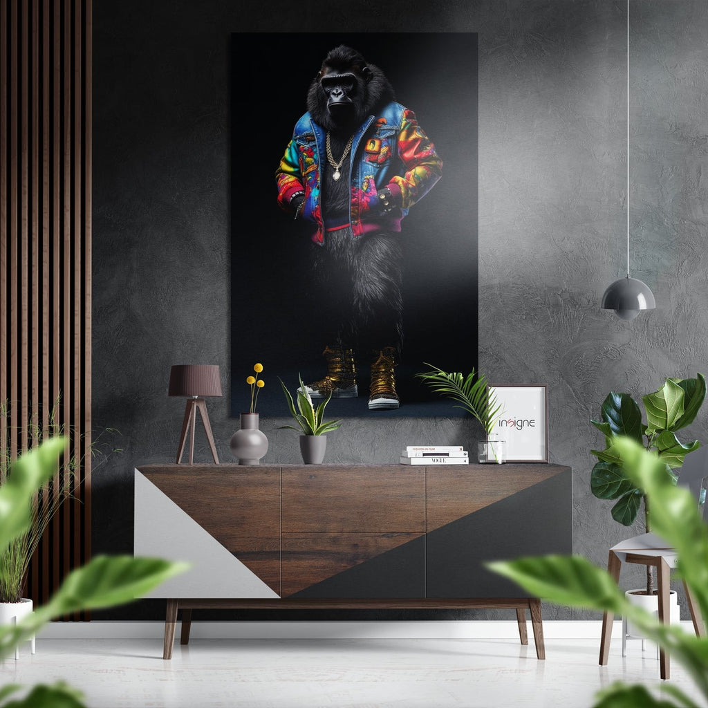 Cuadro de Aluminio Dibond "Stylish Ape" – Arte Urbano Moderno y Exclusivo