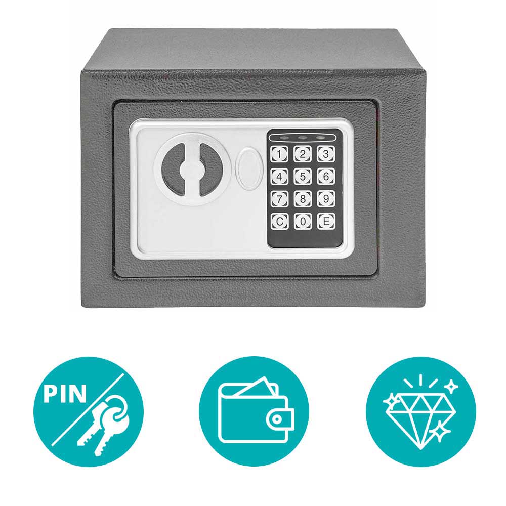 Caja Fuerte Digital Electrónica con Código y Llave – Seguridad Compacta y Resistente