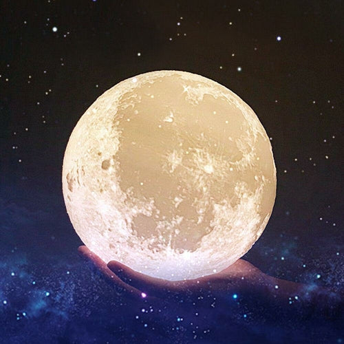 3D Magical Moon Lamp USB LED Night Light Moonlight Touch Sensor 20cm